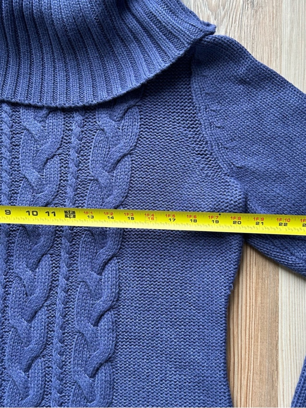 VENUS Lavender Blue Cable Cowl Sweater Dress - Picture 3 of 6